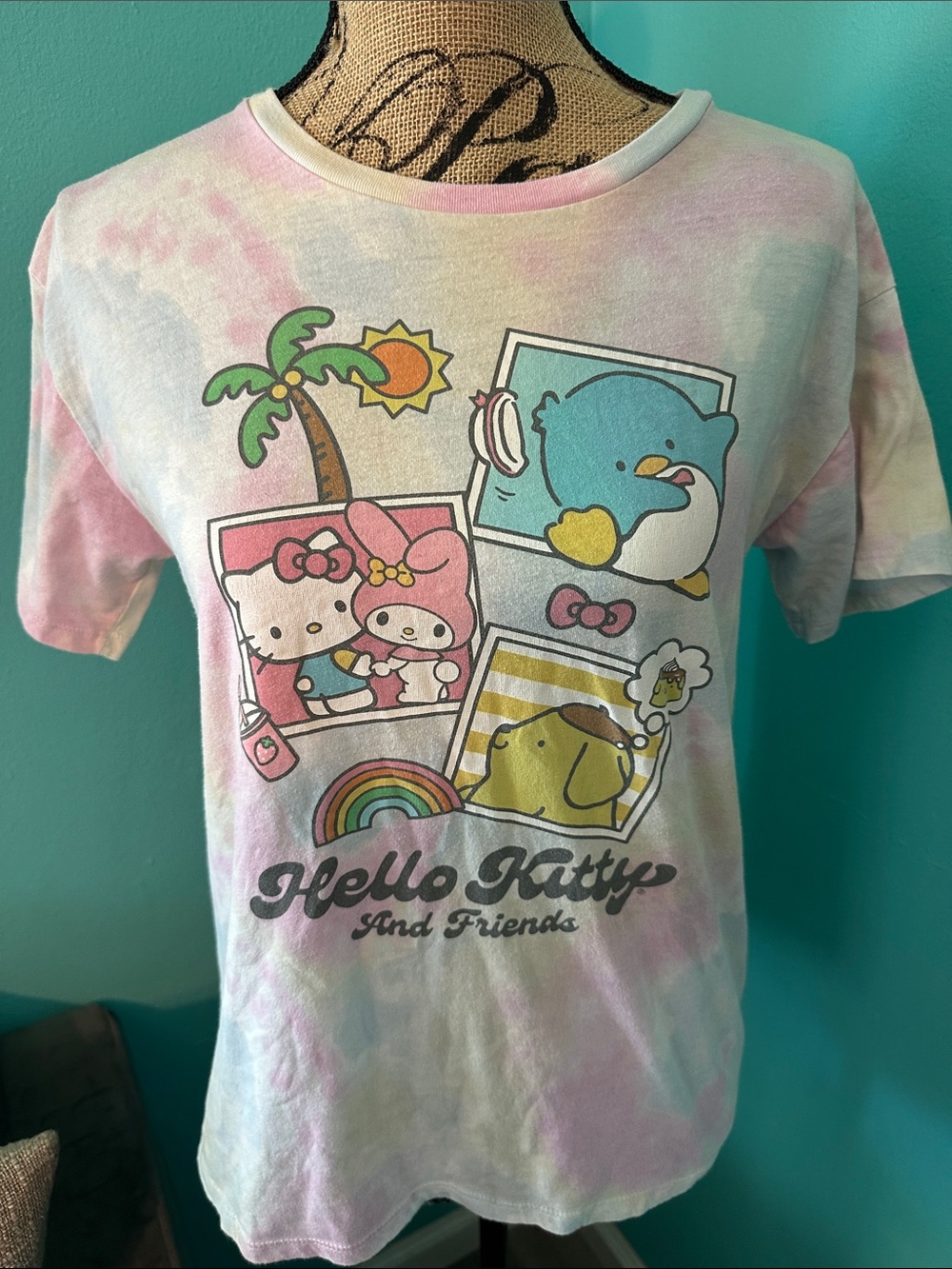 #49 Hello Kitty And Friends Graphic Tie Dye Tshirt XL